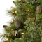 7.5ft. Pre-Lit Golden Tip Washington Pine & Pinecones Artificial Christmas Tree with Clear Lights